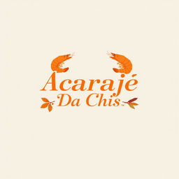 A professional and beautifully crafted logo for a restaurant specializing in acarajé, featuring the name "Acarajé Da Cris" in an elegant, eye-catching font