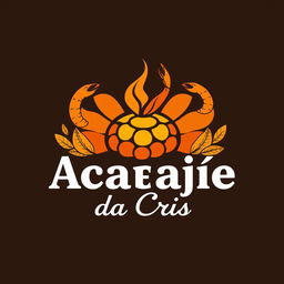 A striking and professional logo for a restaurant named "Acarajé da Cris