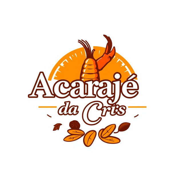 A creative and attractive logo for the restaurant "Acarajé da Cris