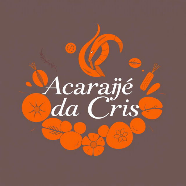 Design a captivating logo for "Acarajé da Cris," a restaurant focusing on Bahian cuisine