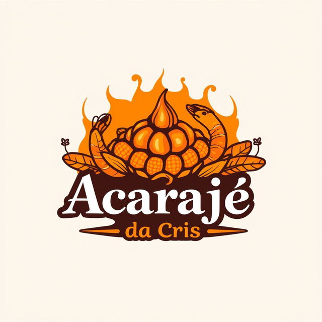 Design an inviting and culturally resonant logo for "Acarajé da Cris," a Bahian cuisine restaurant