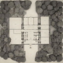 Detailed layout plan of the iconic Villa La Pausa, Coco Chanel's famed residence, showcasing its unique architectural features