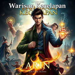 A book cover design featuring the title "Warisan Kegelapan" in large, clear font at the top, and the author's name in a slightly smaller font below the title