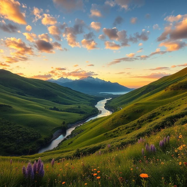 A breathtaking landscape capturing the serene beauty of nature