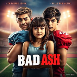 A captivating film poster for the romantic movie titled "BAD ASH"