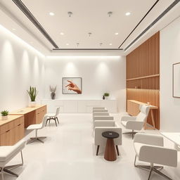 A minimalist nail salon interior featuring sleek and modern design elements