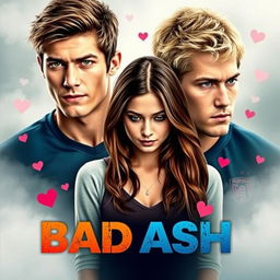 A film poster for the romantic movie titled 'BAD ASH'