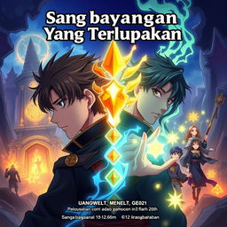 The anime-style book cover for "Sang bayangan Yang Terlupakan" by an unknown author with the title at the top in large, clear, bold font