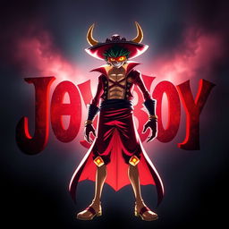 Joyboy from One Piece, depicted as a legendary and mysterious figure with a powerful presence