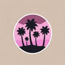 Generate an image of the logo from the video game Grand Theft Auto: Vice City, showcasing the iconic pink and black neon color scheme with 1980's Miami style