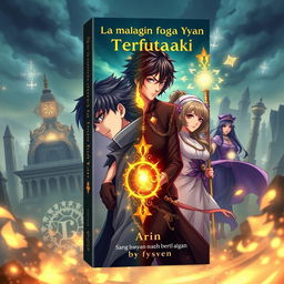 The anime-style book cover for "Sang bayangan Yang Terlupakan" by fyysven, with the title in a large, clear, bold font at the top and the author's name below