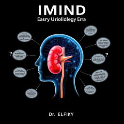 Create a book cover for the title 'IMIND' with the subtitle 'Easy Urology Era' by the author Dr