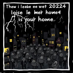 A chaotic era depiction illustrating the turmoil at the end of 2024 when many people lose their homes