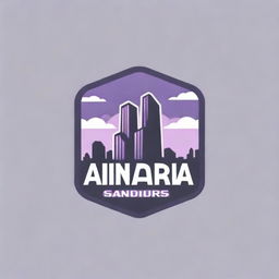 Logo of Grand Theft Auto San Andreas colored in different shades of purple