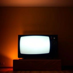 A modern television on the left in a dimly lit room and a sleek mobile phone on the right side bathed in soft, suitable light.