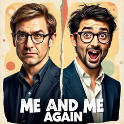 A whimsical and eye-catching movie poster for the comedy film titled "Me And Me Again"