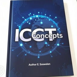 A modern and sleek book cover for "ICT Concepts"