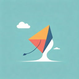 Design a logo with a combination of a kite and a book. The color scheme should be vibrant. The book should be open with the kite emerging from it, suggesting an imaginative journey.