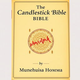 A book cover for 'The Candlestick Bible' by Munehisa Homma, displaying an elegant and historical theme