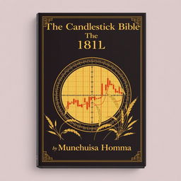 A book cover for 'The Candlestick Bible' by Munehisa Homma, displaying an elegant and historical theme