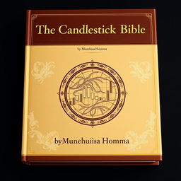 A book cover for 'The Candlestick Bible' by Munehisa Homma, displaying an elegant and historical theme