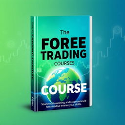 A dynamic book cover for 'The Forex Trading Course'