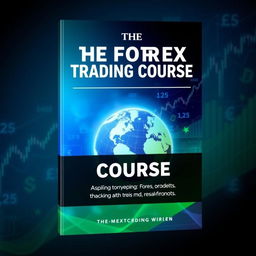 A dynamic book cover for 'The Forex Trading Course'