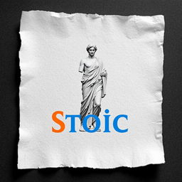 A subtle textured background resembling aged paper reflecting Stoic philosophy, featuring a grayscale Greek or Roman statue as a symbol of classical philosophy