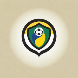 Create a logo for a football team named 'CHOCO F.C' resembling the emblem of the Brazil national football team