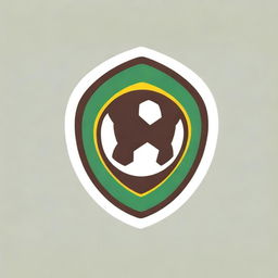 Create a logo for a football team named 'CHOCO F.C' resembling the emblem of the Brazil national football team