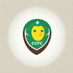 Create a logo for a football team named 'CHOCO F.C' resembling the emblem of the Brazil national football team