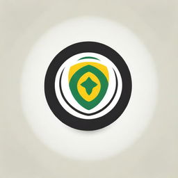 Create a logo for a football team named 'CHOCO F.C' resembling the emblem of the Brazil national football team