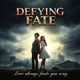 A dramatic movie poster for the film titled “Defying Fate”