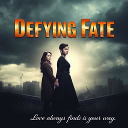 A dramatic movie poster for the film titled “Defying Fate”