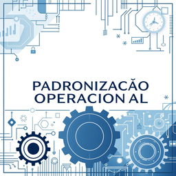 A sophisticated and eye-catching project cover design featuring the title "Padronização Operacional" in elegant typography