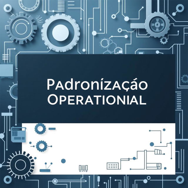 A sophisticated and eye-catching project cover design featuring the title "Padronização Operacional" in elegant typography