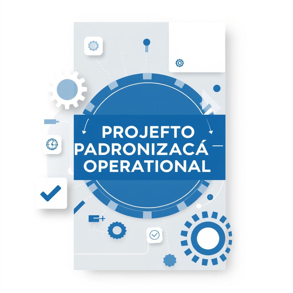 A cover design for a project titled 'Projeto Padronização Operacional'