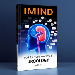 A book cover titled 'IMIND' featuring a digitalized head design, where the head is occupied by a kidney with a normal anatomical appearance