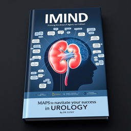 A book cover titled 'IMIND' featuring a digitalized head design, where the head is occupied by a kidney with a normal anatomical appearance