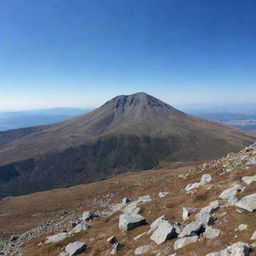 scenic view of Mount Dinara on a sunny day with clear blue skies