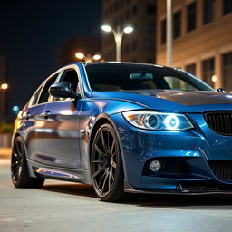 A tuned BMW 320d E90 LCI, showcasing a sleek and aggressive stance