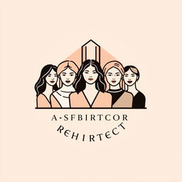 Logo design for an Instagram page featuring five female architects