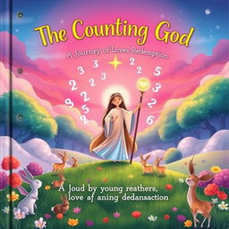 A whimsical and enchanting cover for the children's book "The Counting God: A Journey of Love and Redemption