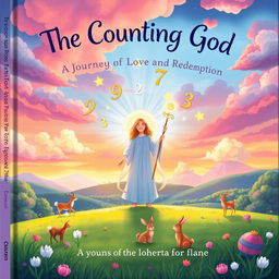 A whimsical and enchanting cover for the children's book "The Counting God: A Journey of Love and Redemption