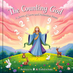 A whimsical and enchanting cover for the children's book "The Counting God: A Journey of Love and Redemption