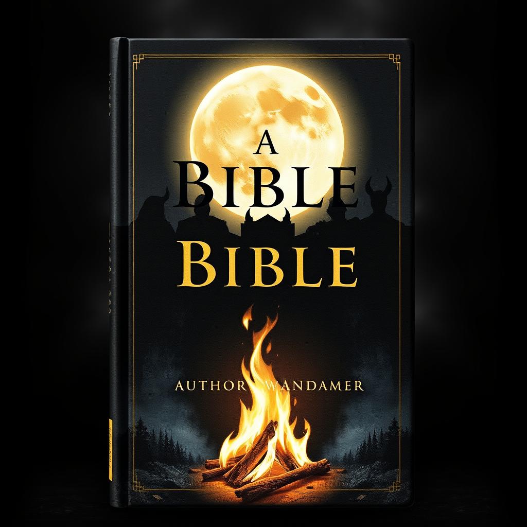 A book cover design that combines the timeless aesthetic of a bible with elements of the supernatural and mysterious