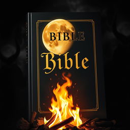 A book cover design that combines the timeless aesthetic of a bible with elements of the supernatural and mysterious