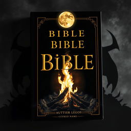 A book cover design that combines the timeless aesthetic of a bible with elements of the supernatural and mysterious