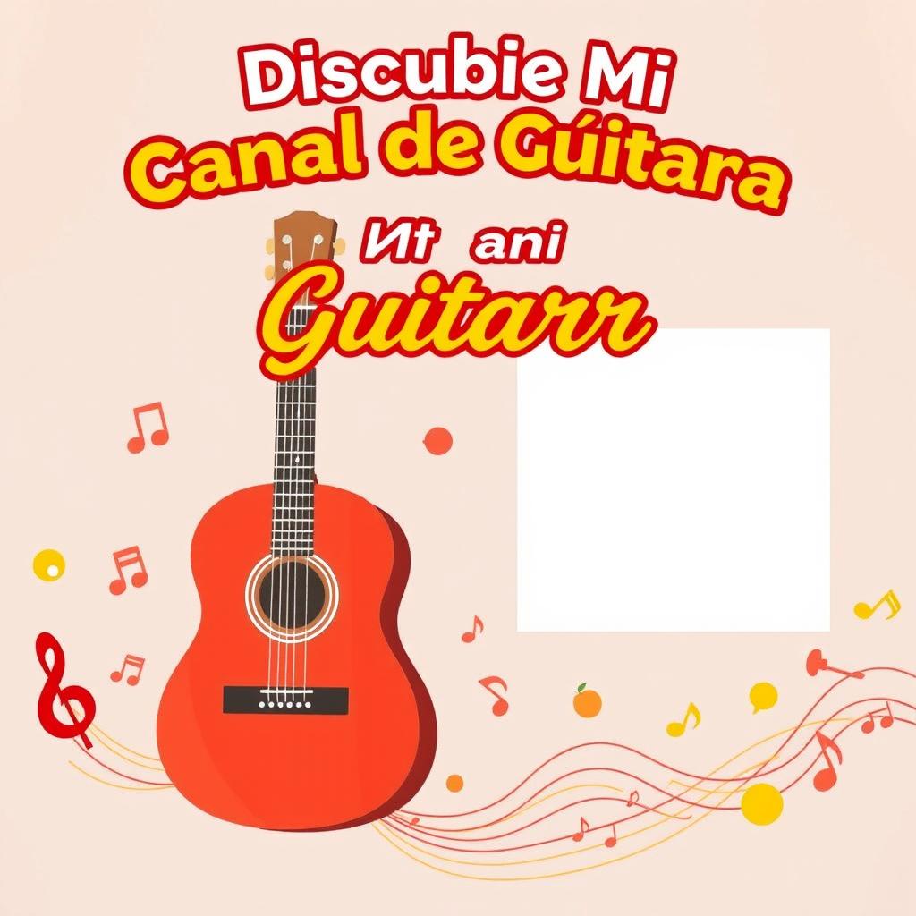 Miniatura atractiva para un video de presentación de tu canal de música especializado en guitarra