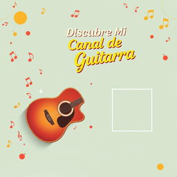 Miniatura atractiva para un video de presentación de tu canal de música especializado en guitarra